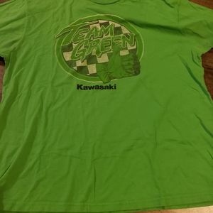 Vintage kawasaki team green tshirt size large